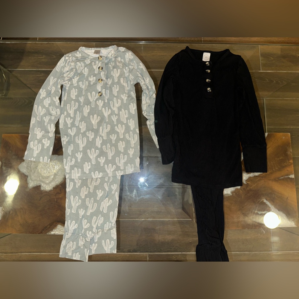 Lou Lou & Company Matching Sets - Black and White Cactus